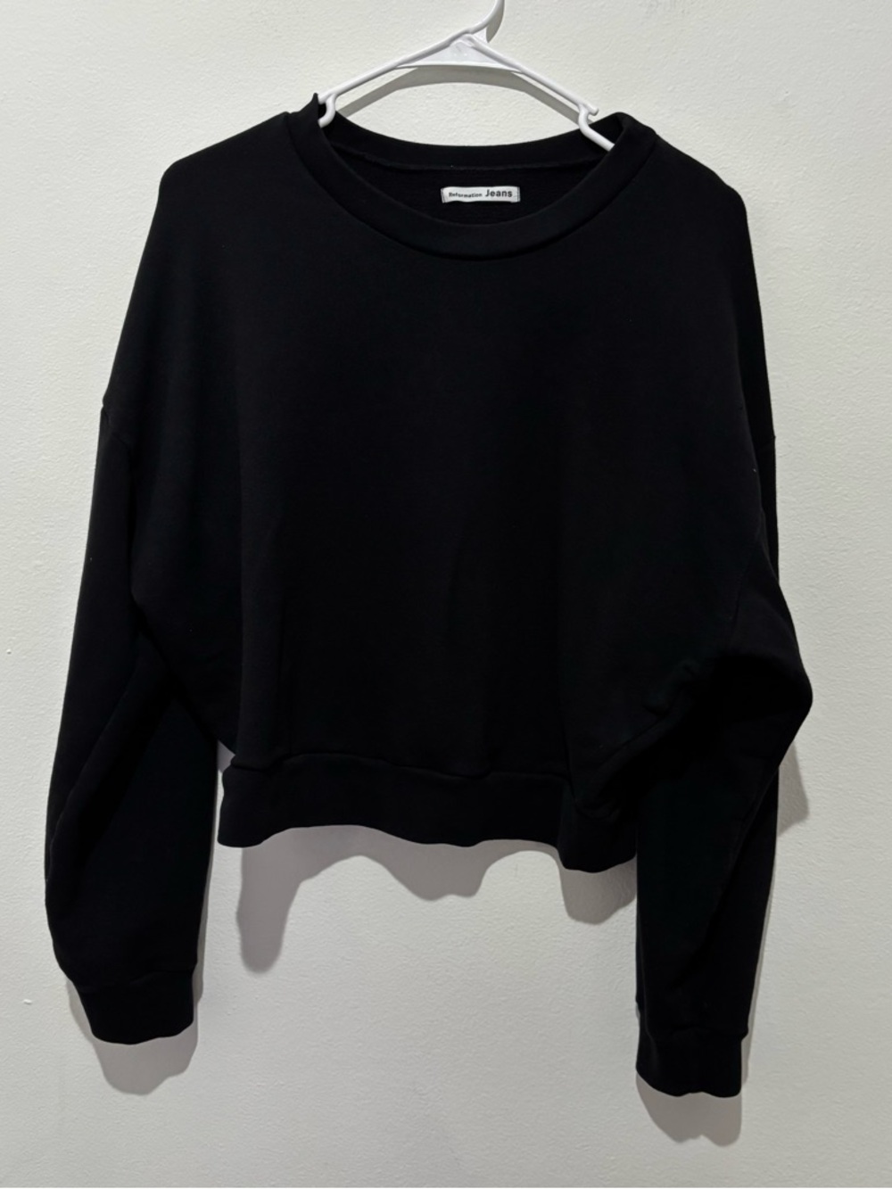 Reformation Size XL Soft Cropped Sweatshirt